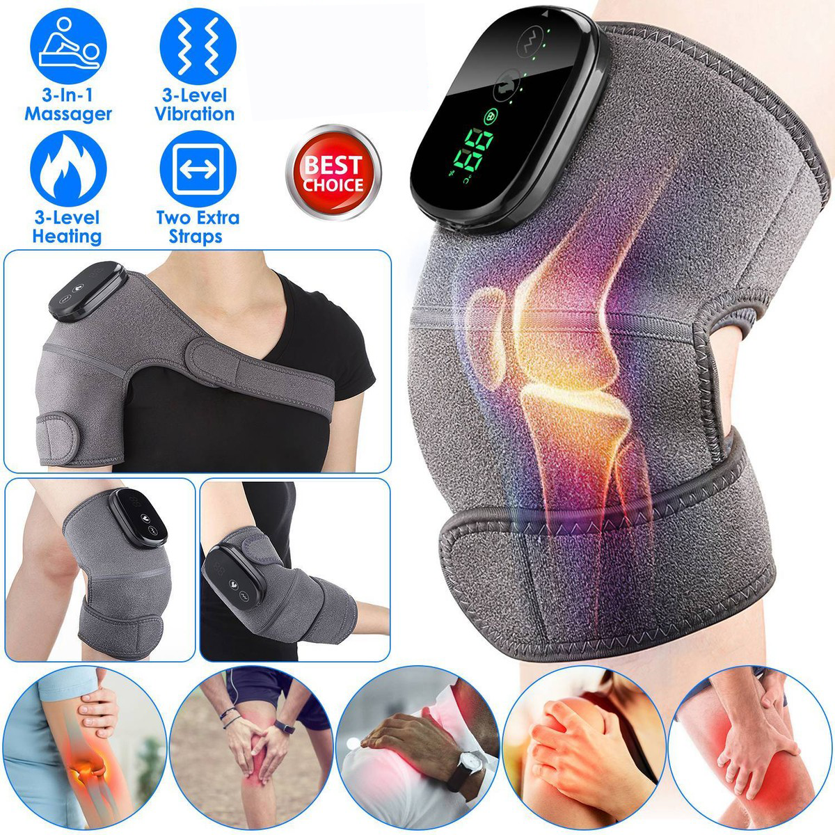 3 in 1 knee massager/جهاز تدليك الركبة 3 في 1